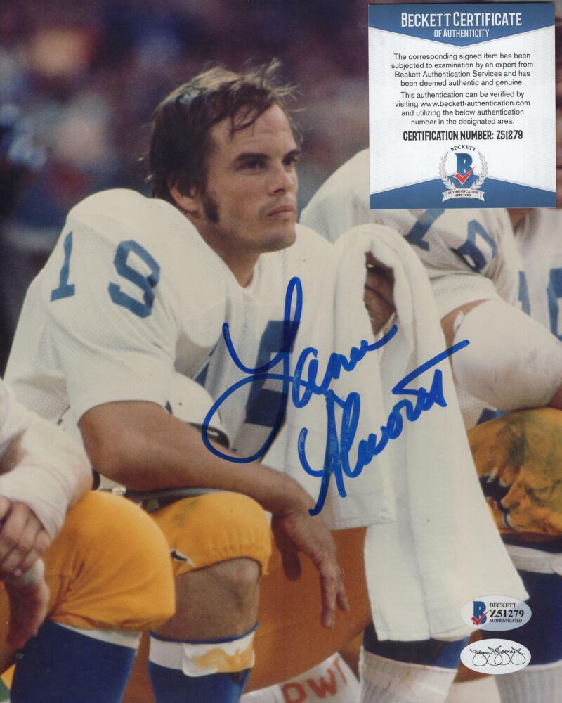LANCE ALWORTH SAN DIEGO CHARGERS JSA SIGNED 8X10 PHOTO JSA BSA Z51279