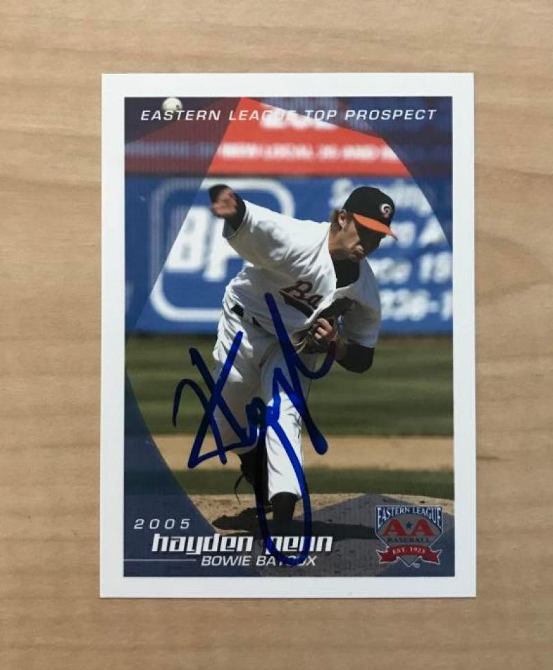HAYDEN PENN BOWIE BAYSOX SIGNED AUTOGRAPHED 2005 GRANDSTAND CARD W/COA