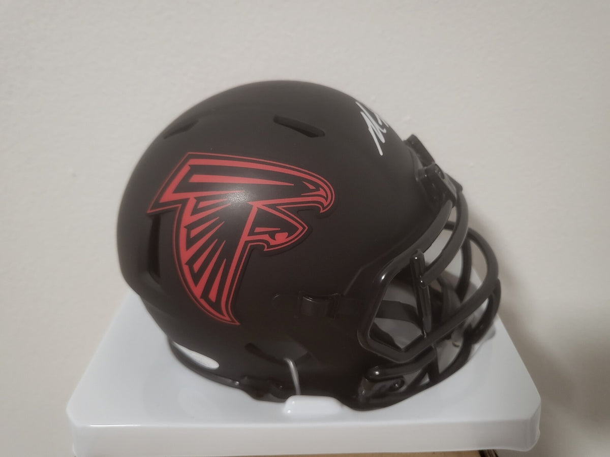 MICHAEL VICK ATLANTA FALCONS SIGNED AUTOGRAPHED ECLIPSE BLACK MINI HELMET JSA