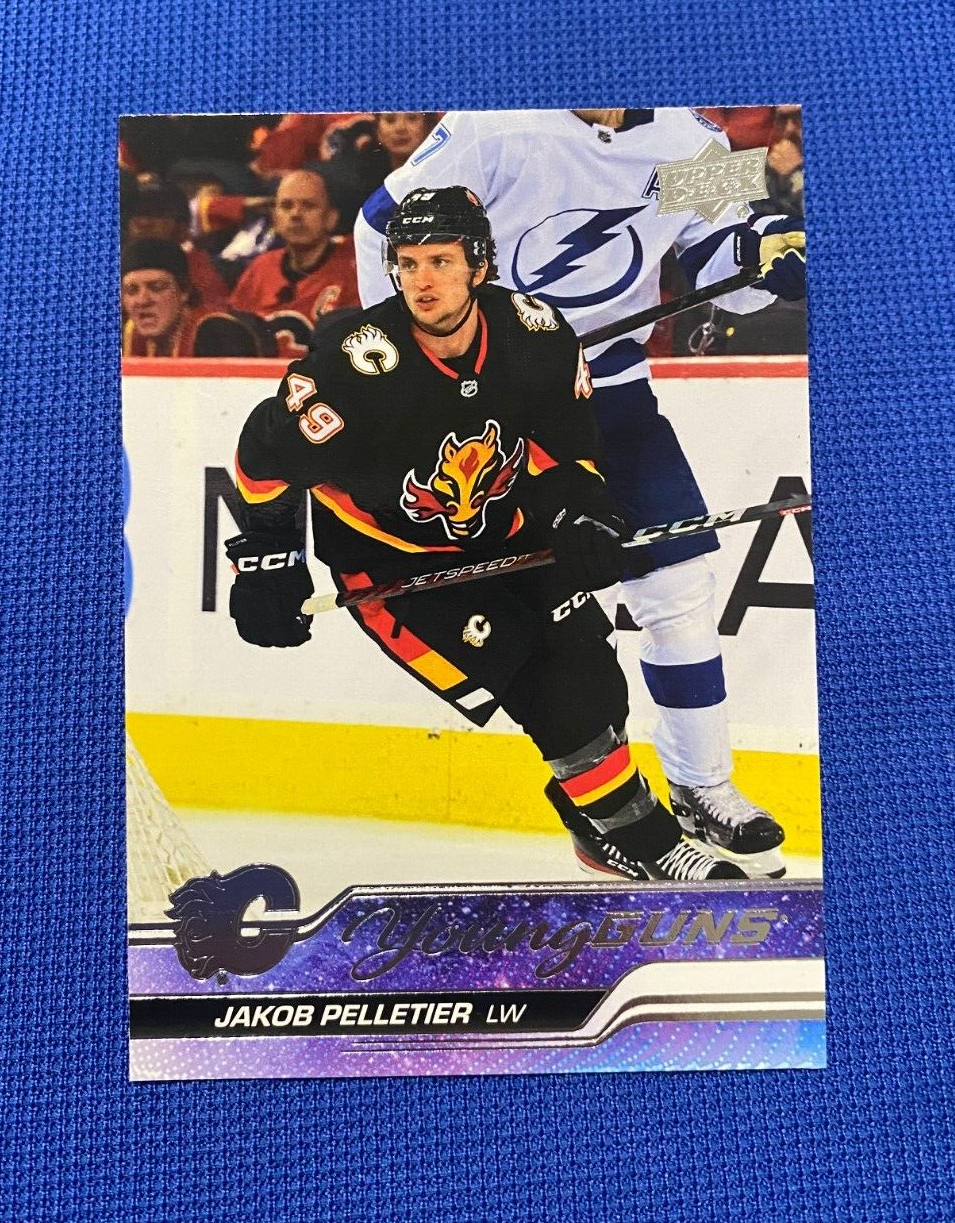 2023-24 UPPER DECK JAKOB PELLETIER YOUNG GUNS CALGARY FLAMES RC ROOKIE #208 CARD