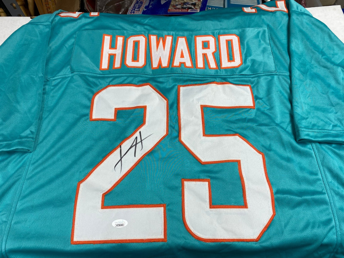 XAVIEN HOWARD #25 MIAMI DOLPHINS SIGNED AUTOGRAPHED CUSTOM TEAL JERSEY JSA