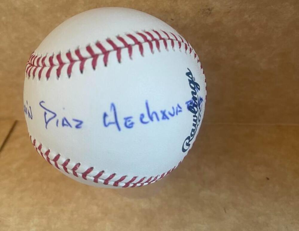 YUSNIEL DIAZ DODGERS FULL NAME SIGNED AUTOGRAPHED M.L. BASEBALL JSA S61705