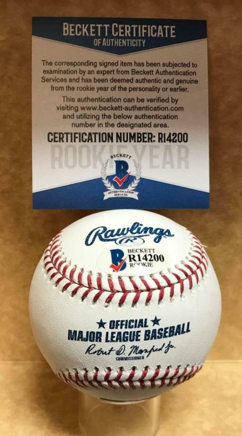 ZACK BURDI CHICAGO WHITE SOX ROOKIE YEAR SIGNED M.L. BASEBALL BECKETT R14200