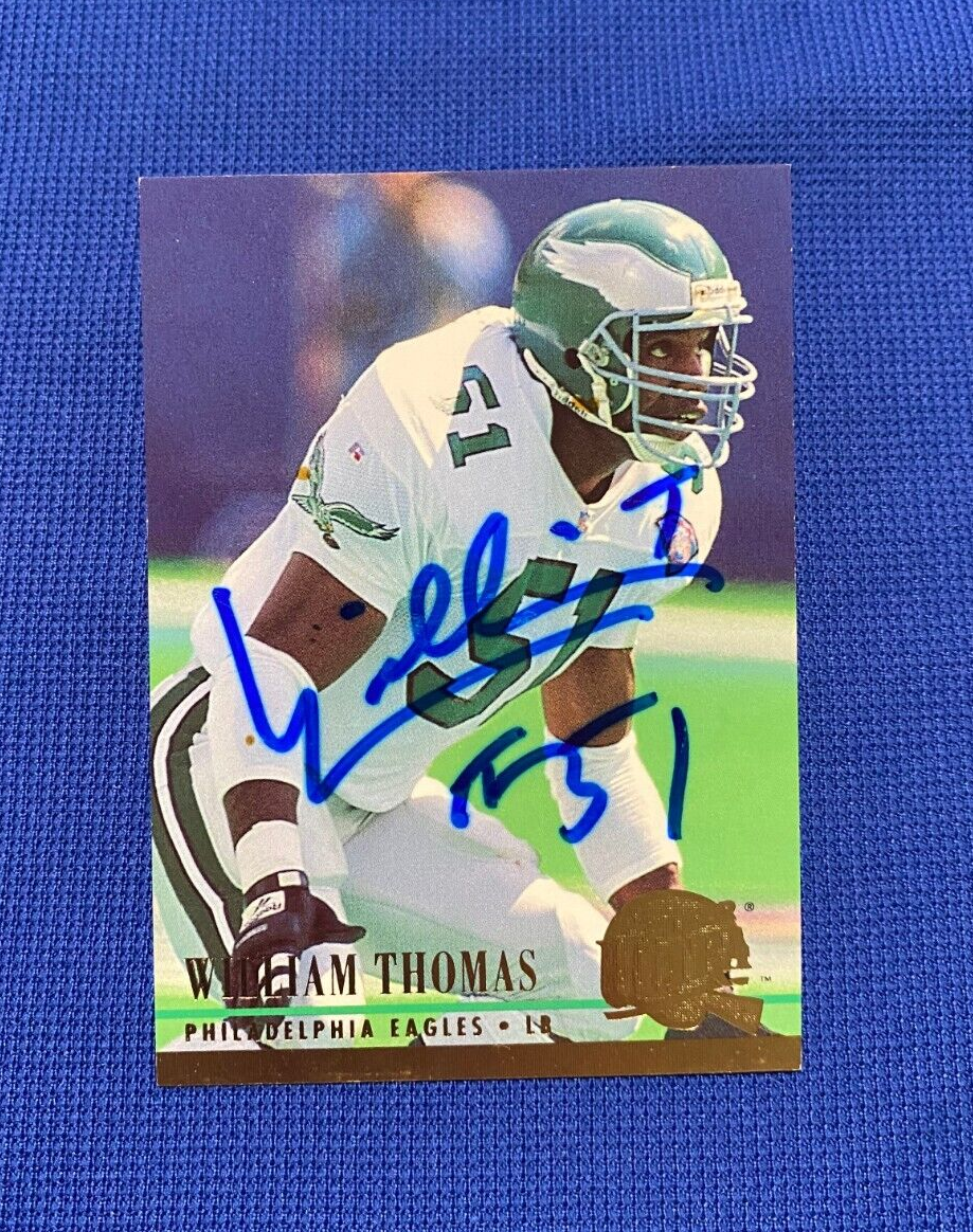 1994 FLEER ULTRA WILLIAM THOMAS EAGLES SIGNED AUTOGRAPHED CARD #477 W/COA