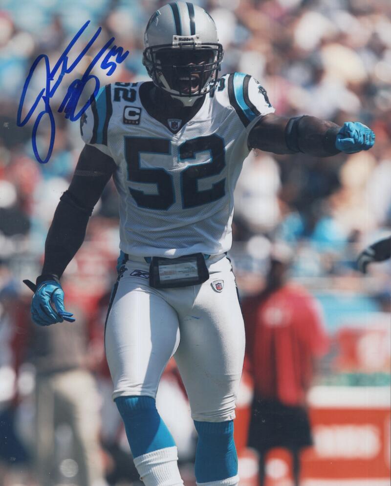 JON BEASON PANTHERS SIGNED AUTOGRAPHED 8X10 PHOTO W/ COA
