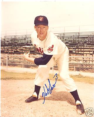 HERB SCORE CLEVELAND INDIANS SIGNED 8X10 PHOTO W/COA