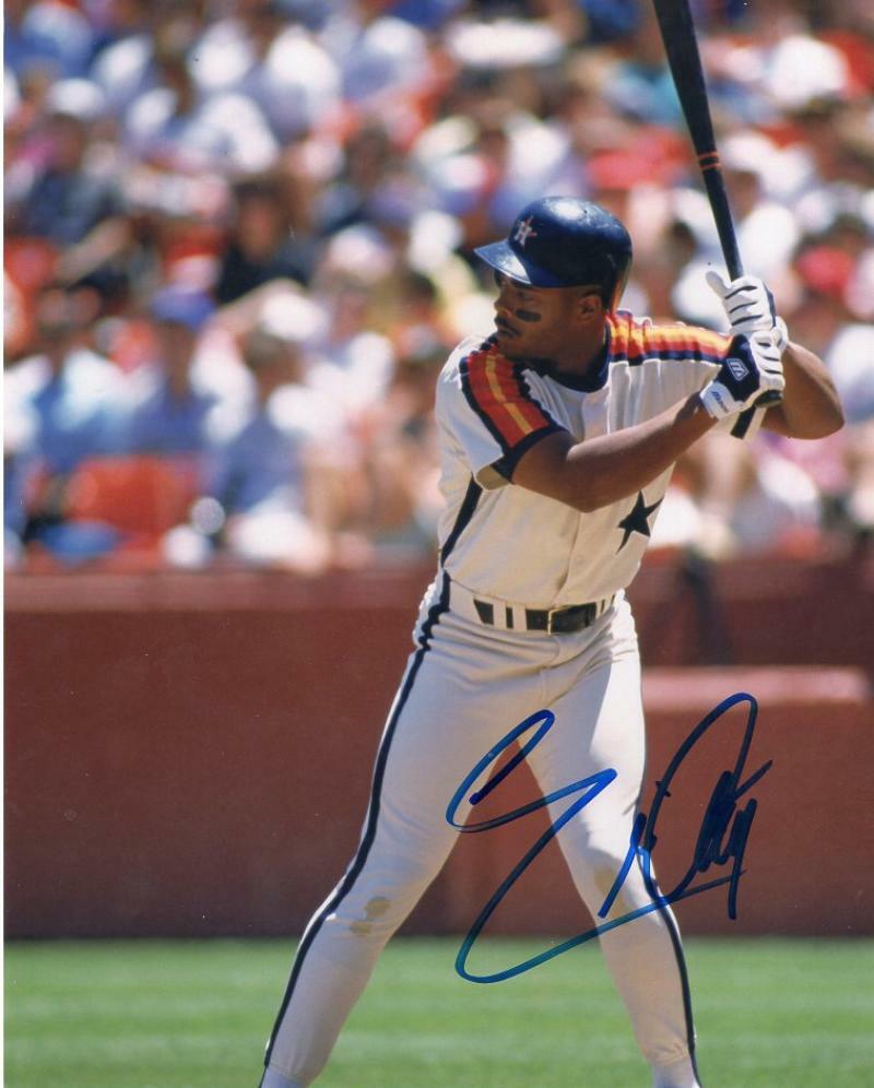 ERIC ANTHONY HOUSTON ASTROS AT BAT SIGNED AUTOGRAPHED 8X10 PHOTO W/COA