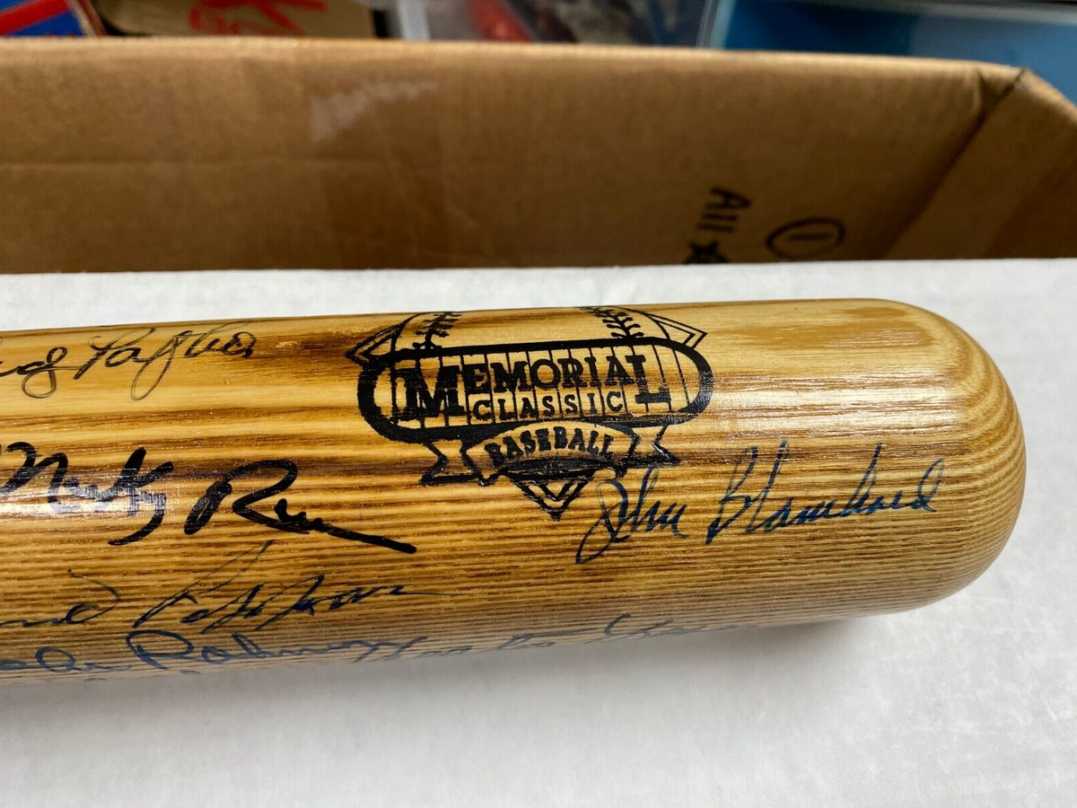 MLB LEGENDS SIGNED JOE DIMAGGIO CHILDRENS HOSPITAL BAT W/COA BROOKS ROBINSON + C