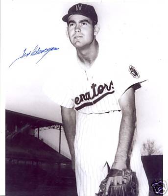 TEX CLEVENGER WASHINGTON SENATORS SIGNED 8X10 PHOTO COA