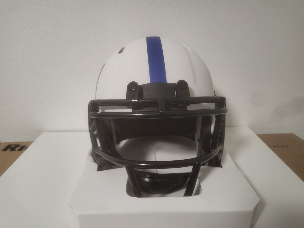 NFL NEW YORK GIANTS TEAM LOGO UNSIGNED ECLIPSE WHITE RIDDELL MINI HELMET