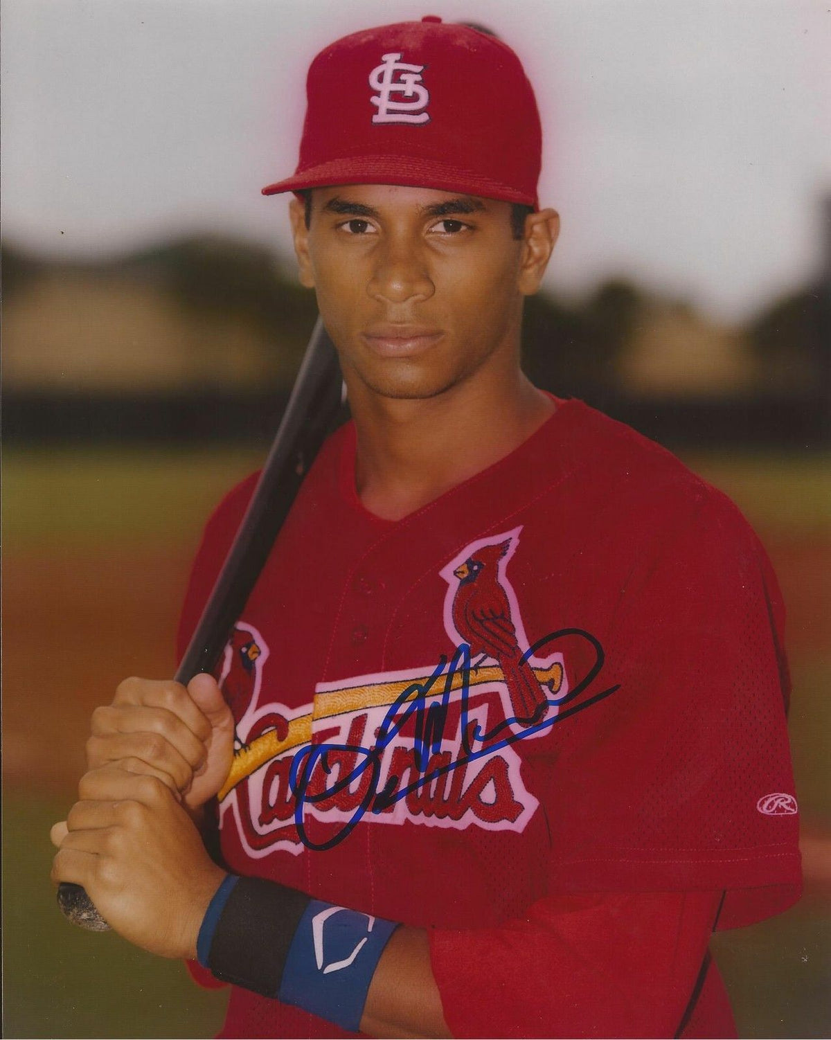 OSCAR MERCADO ST.LOUIS CARDINALS SIGNED AUTOGRAPHED BATTING 8X10 PHOTO W/COA