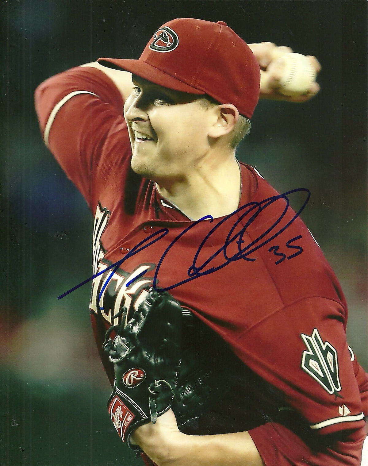TREVOR CAHILL ARIZONA DIAMONDBACKS SIGNED AUTOGRAPHED 8x10 PHOTO W/COA