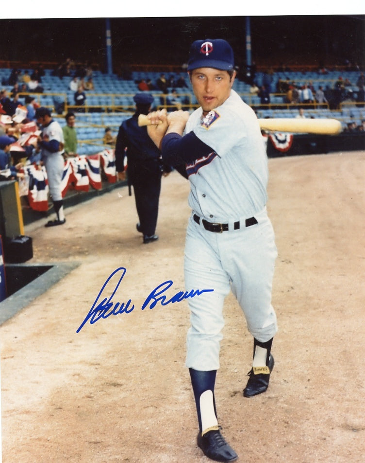 STEVE  BRAUN  MINNESOTA  TWINS    SIGNED   AUTOGRAPHED 8X10  PHOTO