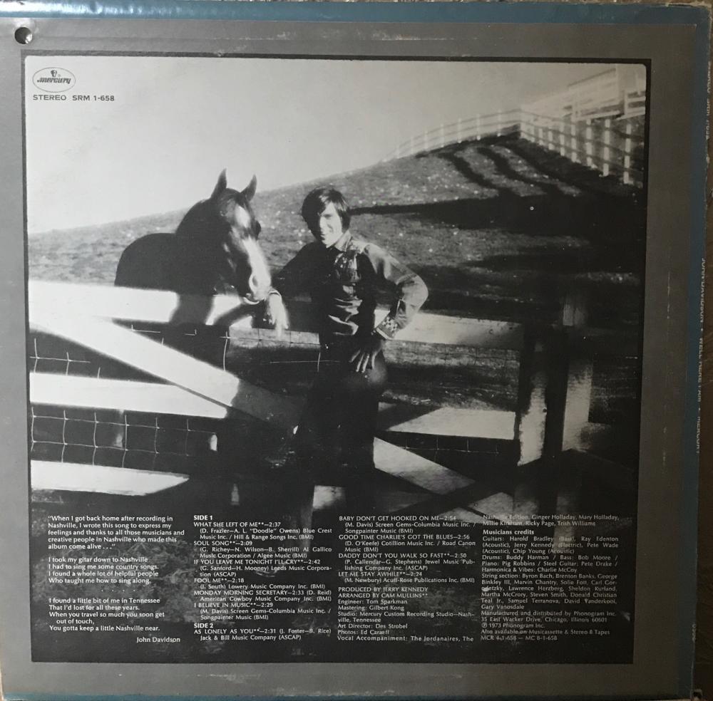 JOHN  DAVIDSON  WELL,HERE I AM    SIGNED 1997  VINYL RECORD ALBUM W/COA