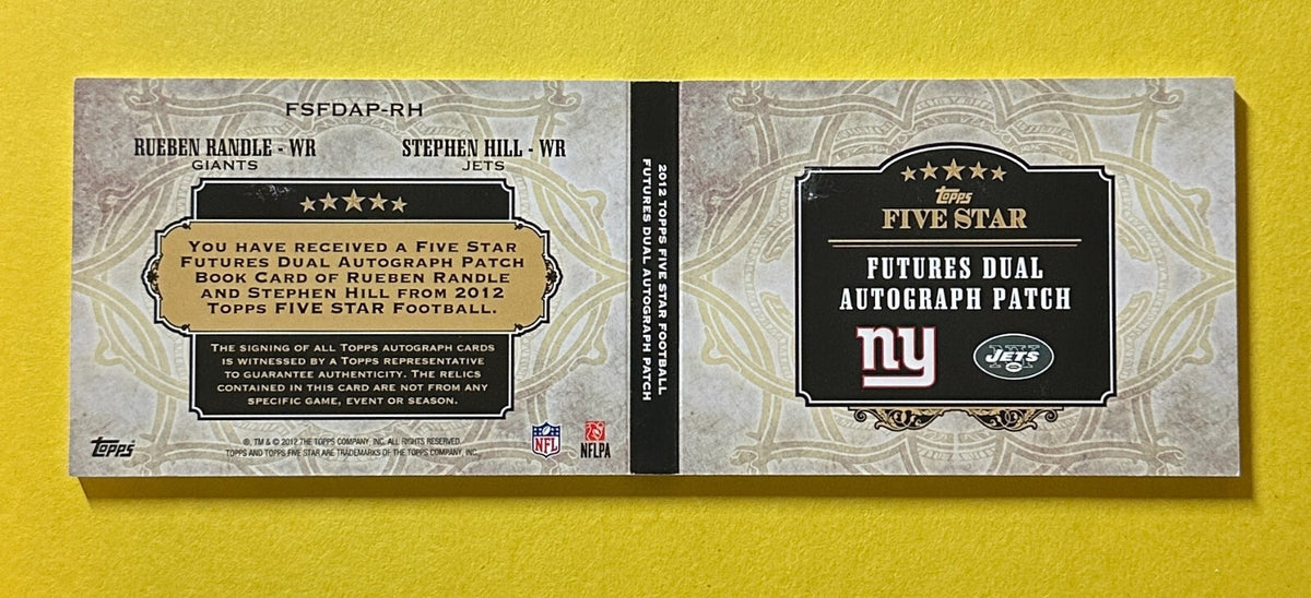 2012 TOPPS FIVE STAR RUEBEN RANDLE STEPHEN HILL AUTO PATCH BOOK /15 #FSFDAP-RH