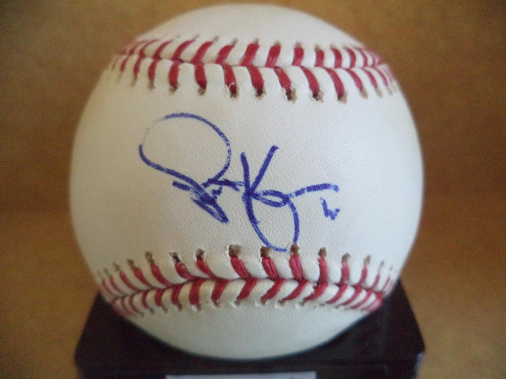 SCOTT KAZMIR ANGELS/DODGERS AUTOGRAPHED SIGNED M.L. BASEBALL W/COA 