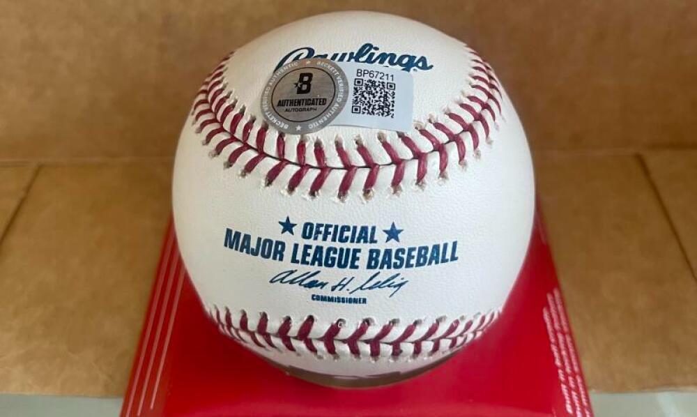 BOB HAMELIN 1994 AL ROY SIGNED AUTOGRAPHED M.L. BASEBALL BECKETT AUTH