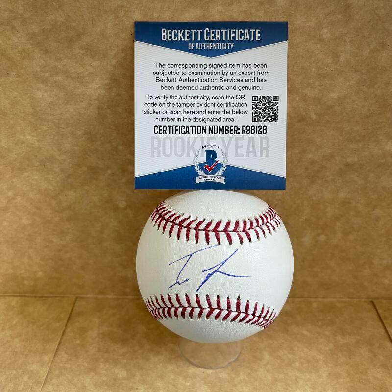 IVAN JOHNSON CINCINNATI REDS ROOKIE YEAR SIGNED AUTO M.L. BASEBALL BAS R98128