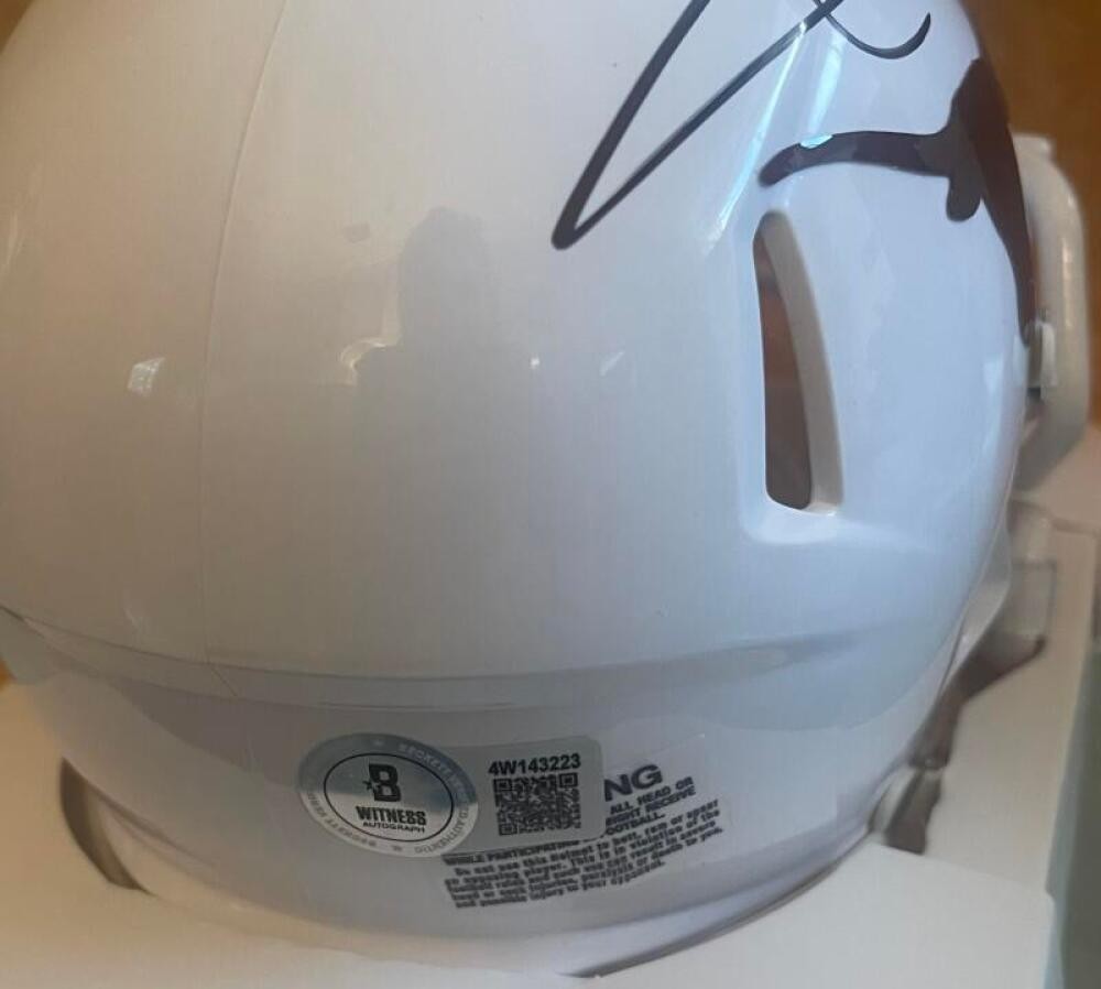 EARL THOMAS SIGNED AUTOGRAPHED TEXAS HOOK EM SPEED MINI HELMET BECKETT