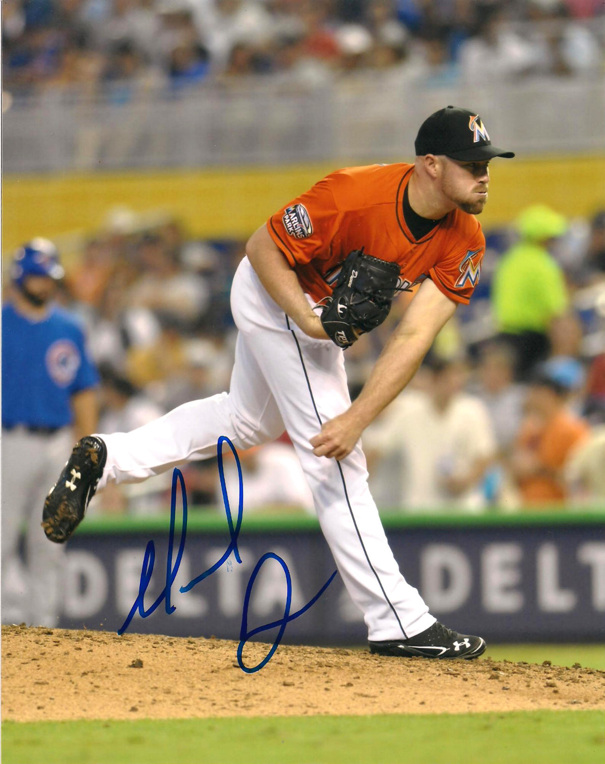 MICHAEL DUNN MIAMI MARLINS SIGNED AUTOGRAPHED 8X10 PHOTO W/COA