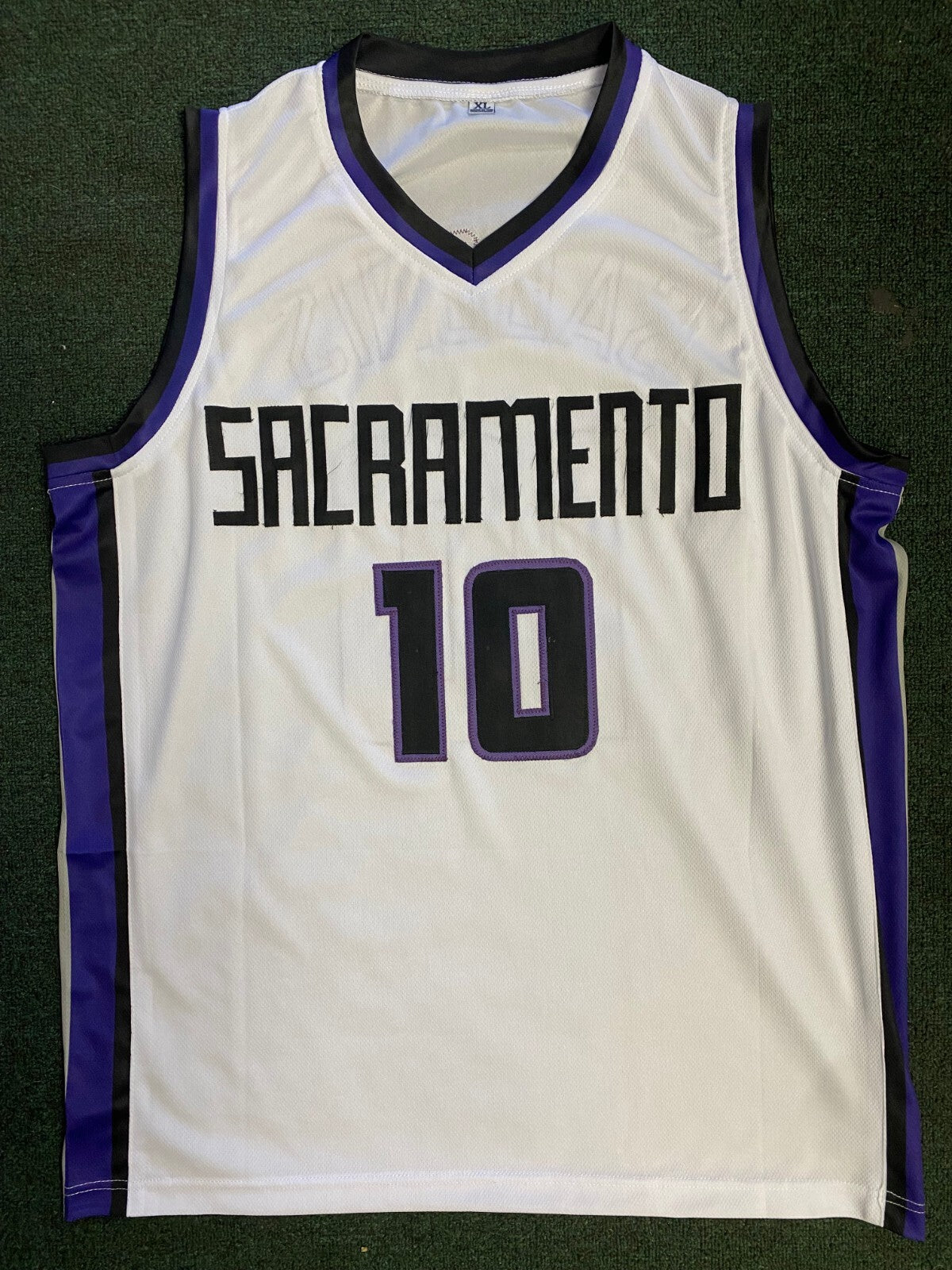 DOMANTAS SABONIS #10 SACRAMENTO KINGS SIGNED AUTO CUSTOM JERSEY SZ XL BECKETT D