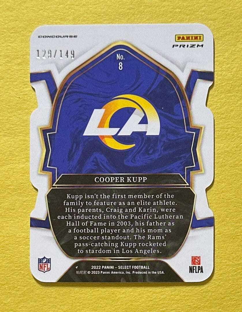 2022 PANINI SELECT COOPER KUPP CONCOURSE DIE CUT BRONZE /149 #8 RAMS