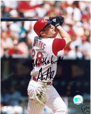 AUSTIN KEARNS CINCINNATI REDS SIGNED 8X10 PHOTO W/COA