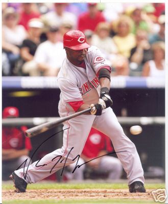 NORRIS HOPPER CINCINNATI REDS SIGNED 8X10 PHOTO W/COA