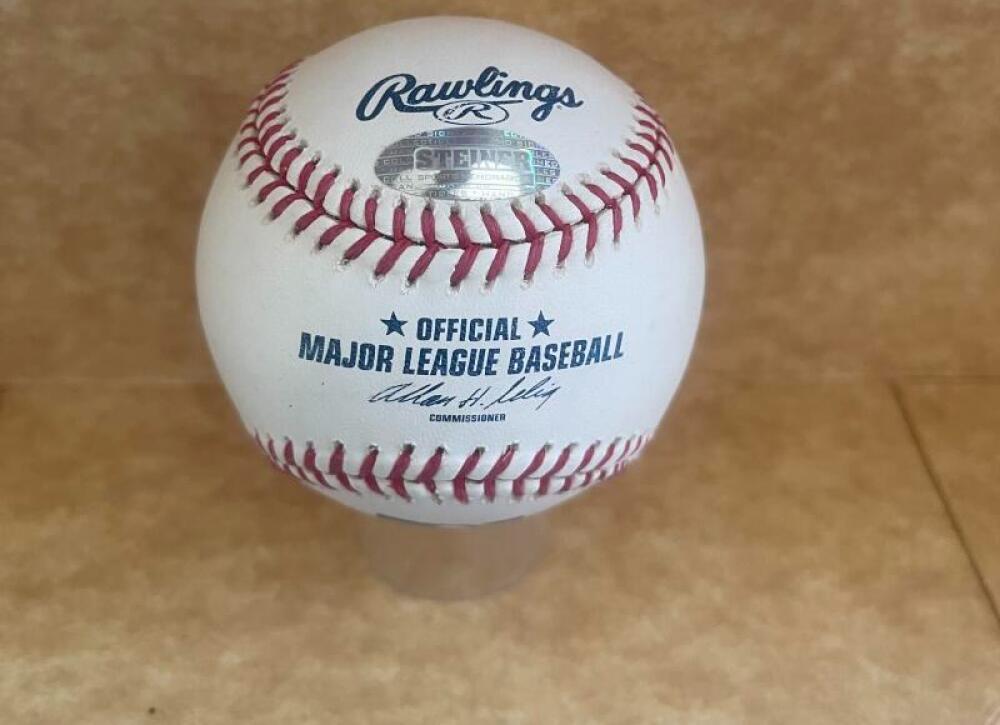 EDDIE MURRAY HOF 2003 ORIOLES SIGNED AUTOGRAPHED M.L. BASEBALL STEINER AUTH
