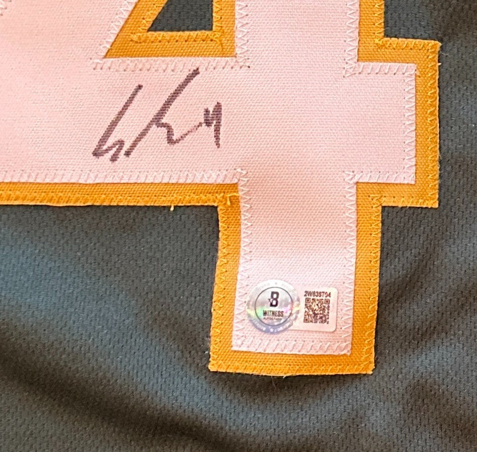 LAWRENCE BUTLER ATHLETICS SIGNED AUTOGRAPHED GREEN CUSTOM JERSEY SZ XL BECKETT