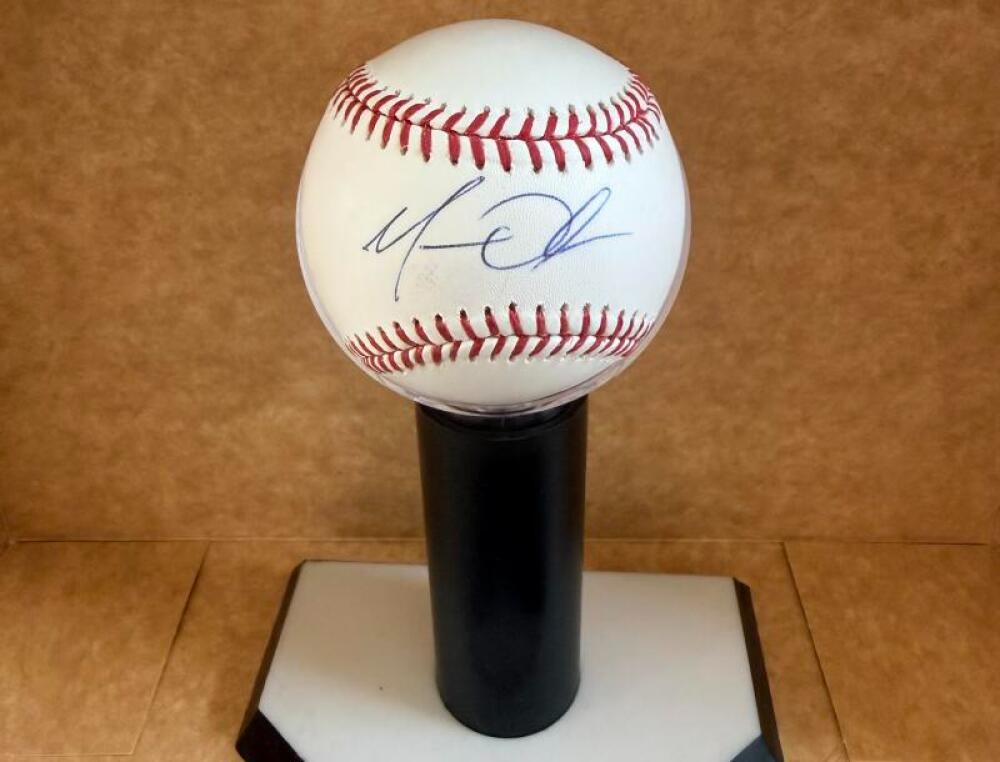 MATT OLSON ATLANTA BRAVES SIGNED AUTOGRAPHED M.L. BASEBALL BECKETT AUTH