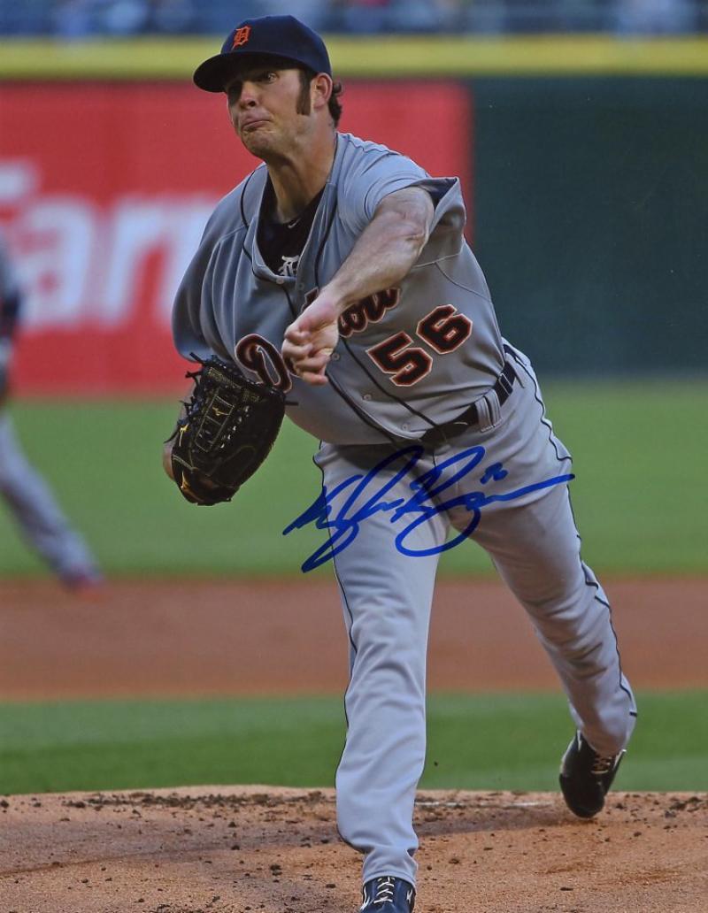 KYLE RYAN DETROIT TIGERS #56 SIGNED  8X10 PHOTO W/COA