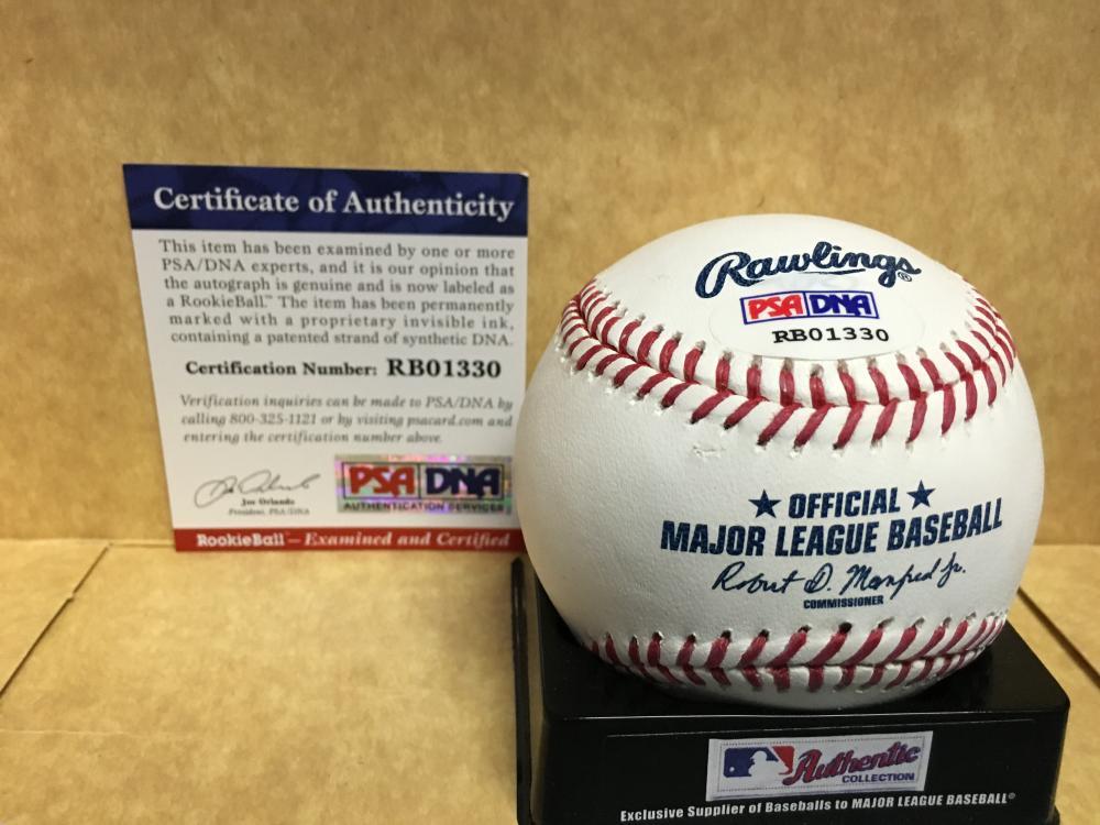 RENATO NUNEZ BALTIMORE ORIOLES ROOKIE BALL M.L. SIGNED BASEBALL PSA RB01330