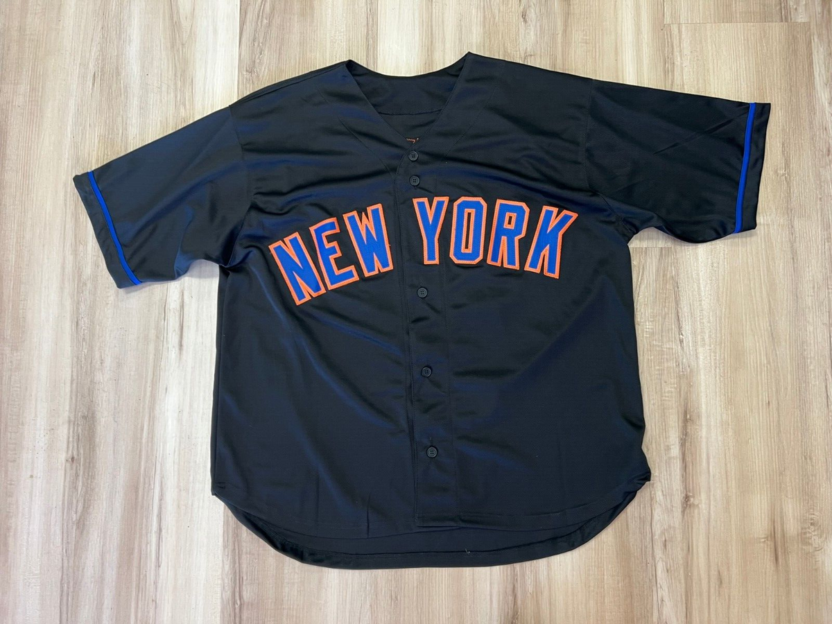 MARK VIENTOS NEW YORK METS SIGNED AUTOGRAPH BLACK CUSTOM JERSEY SZ XL BECKETT