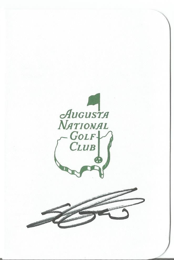 SEUNG-YUL NOH PGA SIGNED AUTOGRAPHED MASTERS SCORECARD W/COA