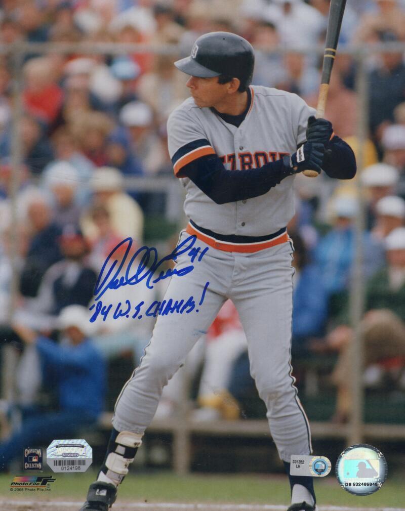 DARRELL EVANS TIGERS 84 CHAMPS SIGNED AUTOGRAPHED 8X10 PHOTO MM W/ COA