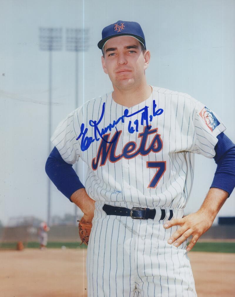 ED KRANEPOOL 69 METS SIGNED AUTOGRAPHED 8X10 PHOTO W/ COA