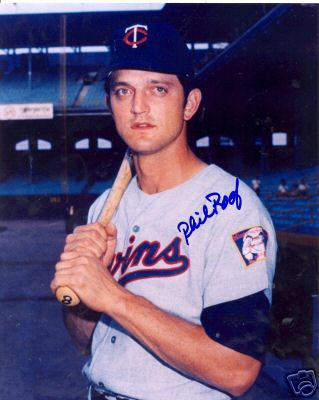 PHIL ROOF MINNESOTA TWINS SIGNED 8X10 PHOTO W/COA