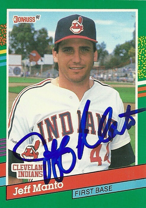 JEFF MANTO CLEVELAND INDIANS SIGNED AUTOGRAPHED 1991 DONRUSS CARD #602 W/COA