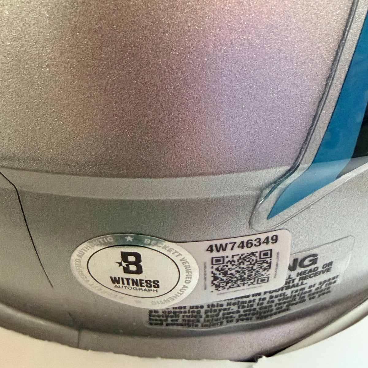 THOMAS DAVIS PANTHERS 3X PRO BOWL SIGNED SPEED MINI HELMET BECKETT