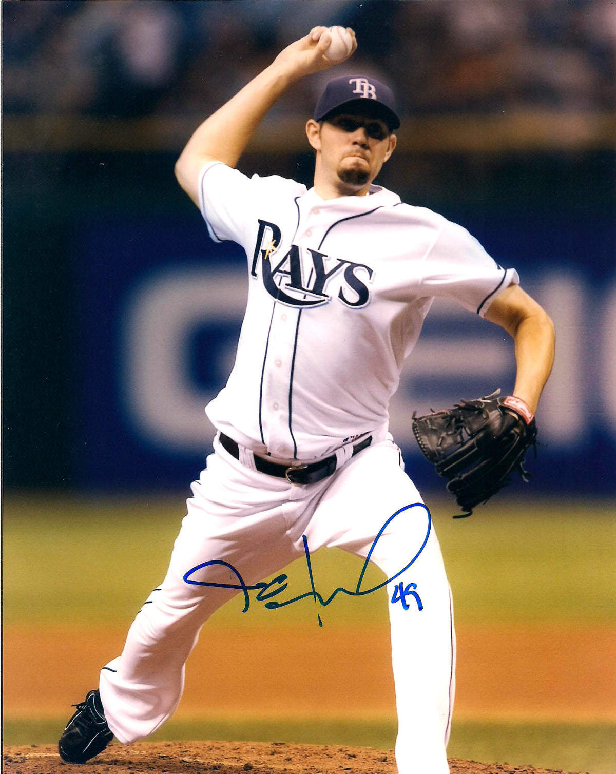 JASON HAMMEL TAMPA BAY RAYS SIGNED AUTOGRAPHED 8X10 PHOTO W/COA