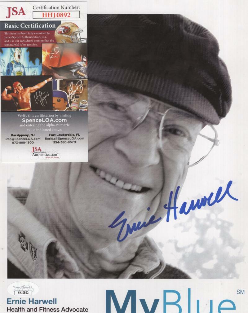 ERNIE HARWELL DETROIT TIGERS ANNOUNCER OVERSIZED SIGNED  PHOTO JSA HH10892