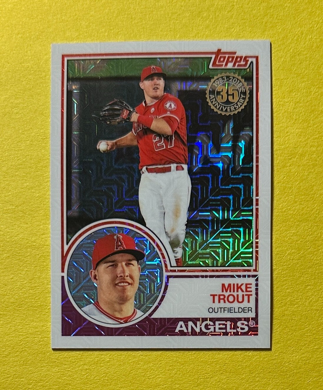 2018 TOPPS '83 SILVER PACK CHROME MIKE TROUT #2 ANGELS
