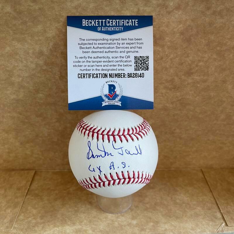 SAM MCDOWELL 6X A.S. SIGNED AUTOGRAPHED M.L. BASEBALL BAS BA26140