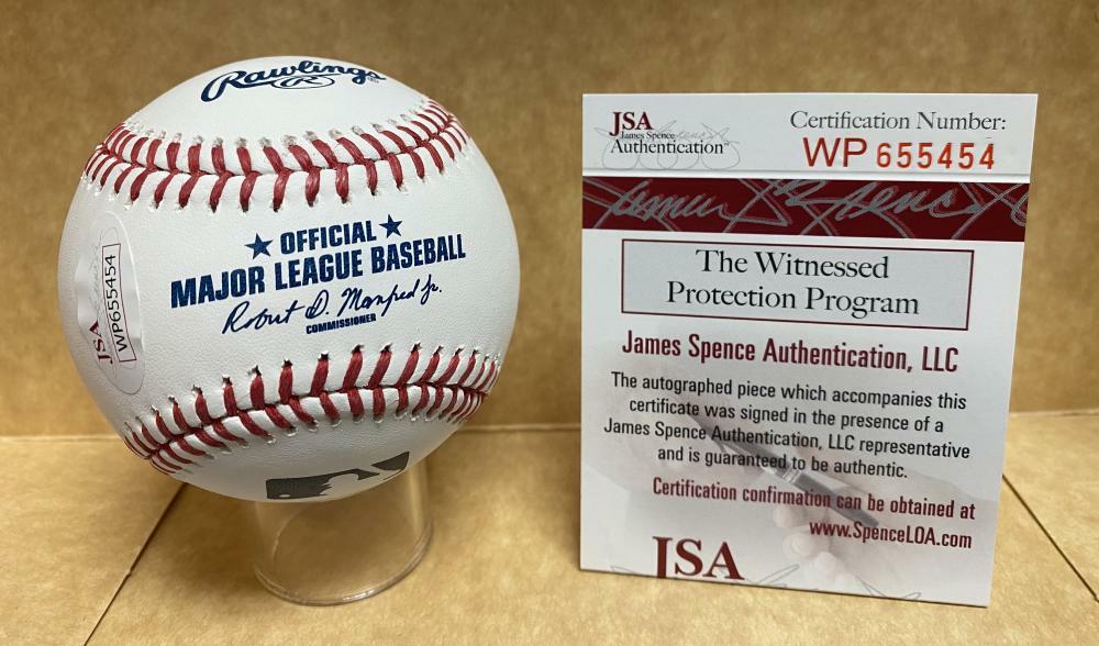 MICHAEL CHAVIS BOSTON RED SOX SIGNED AUTOGRAPHED M.L. BASEBALL JSA WP655454