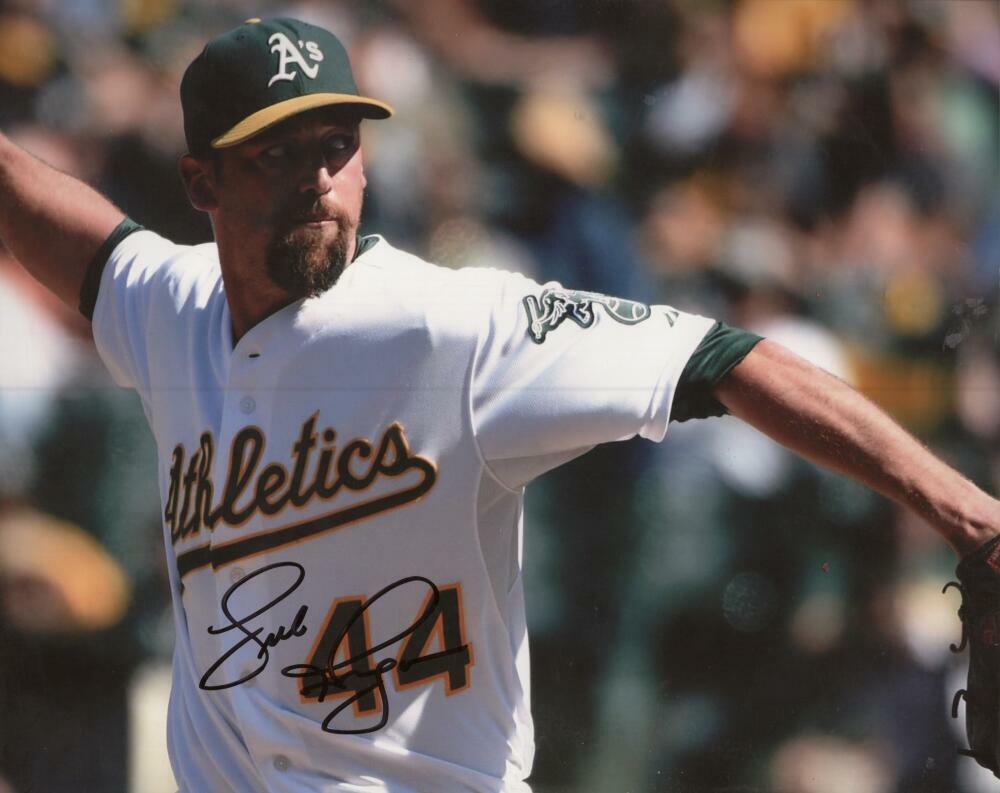 LUKE GREGERSON OAKLAND A'S  SIGNED AUTOGRAPHED 8X10 PHOTO W/ COA