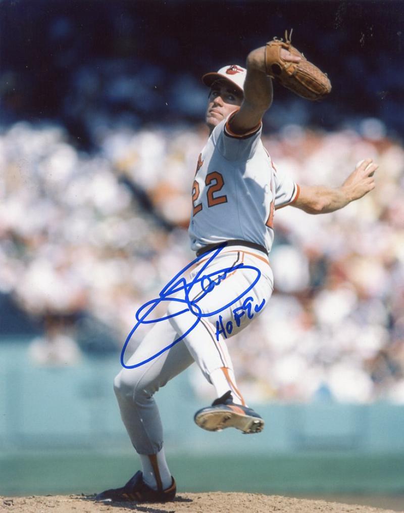 JIM PALMER HOF 92 BALTIMORE ORIOLES SIGNED AUTOGRAPHED 8X10 PHOTO W/ COA 