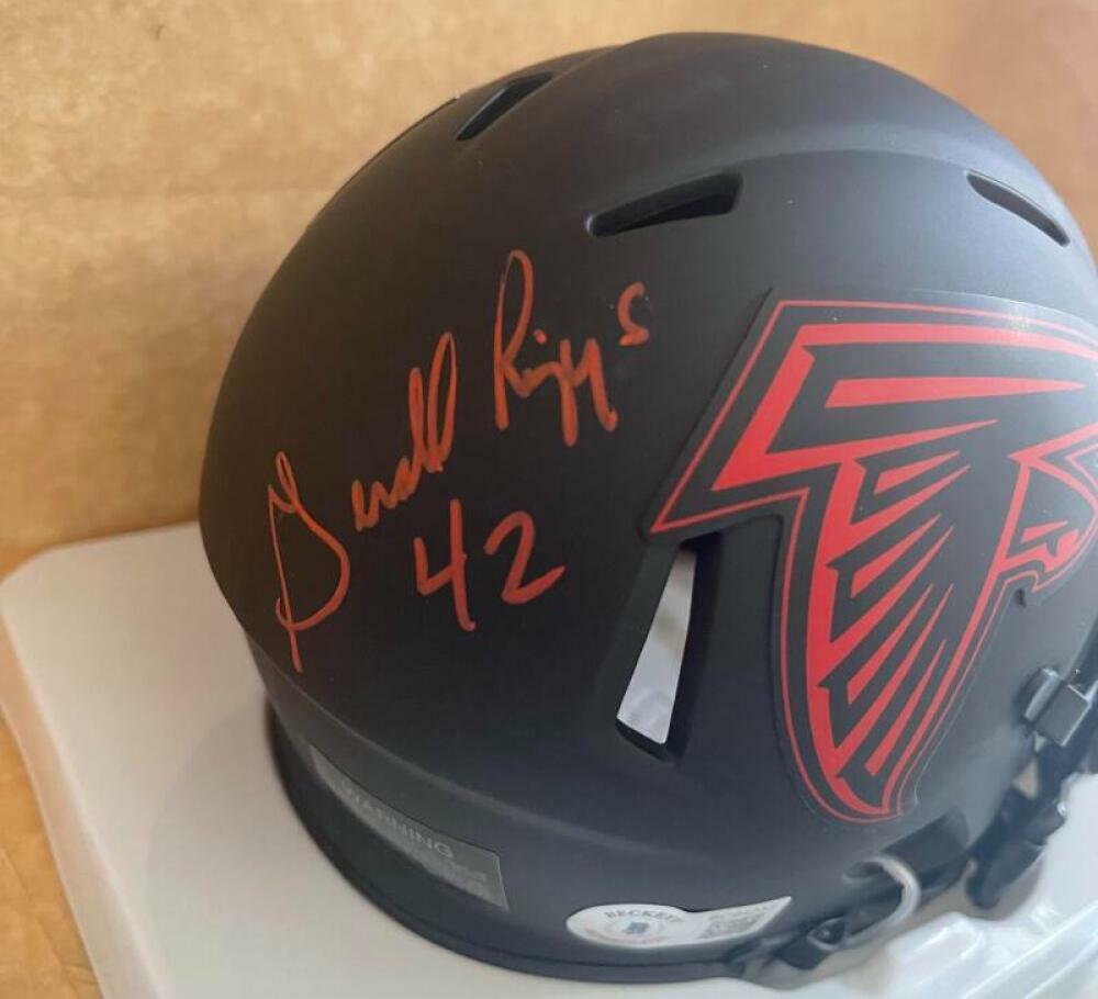 GERALD RIGGS ATLANTA FALCONS SIGNED ECLIPSE MINI HELMET  BAS BC94232