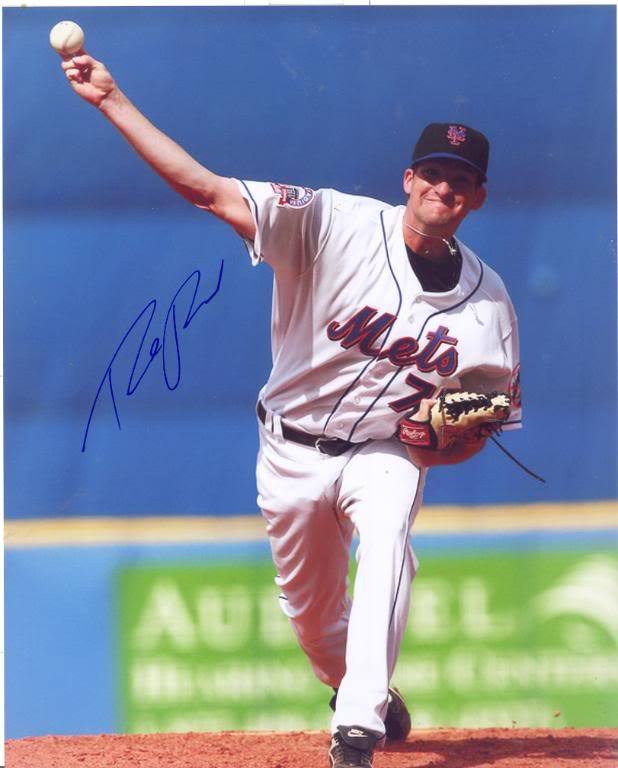 ROBERT PARNELL NEW YORK METS SIGNED 8X10 PHOTO W/COA
