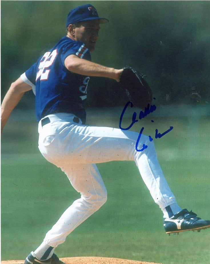 CHARLIE LIEBRANDT ACTION TEXAS RANGERS SIGNED AUTOGRAPHED 8X10  PHOTO